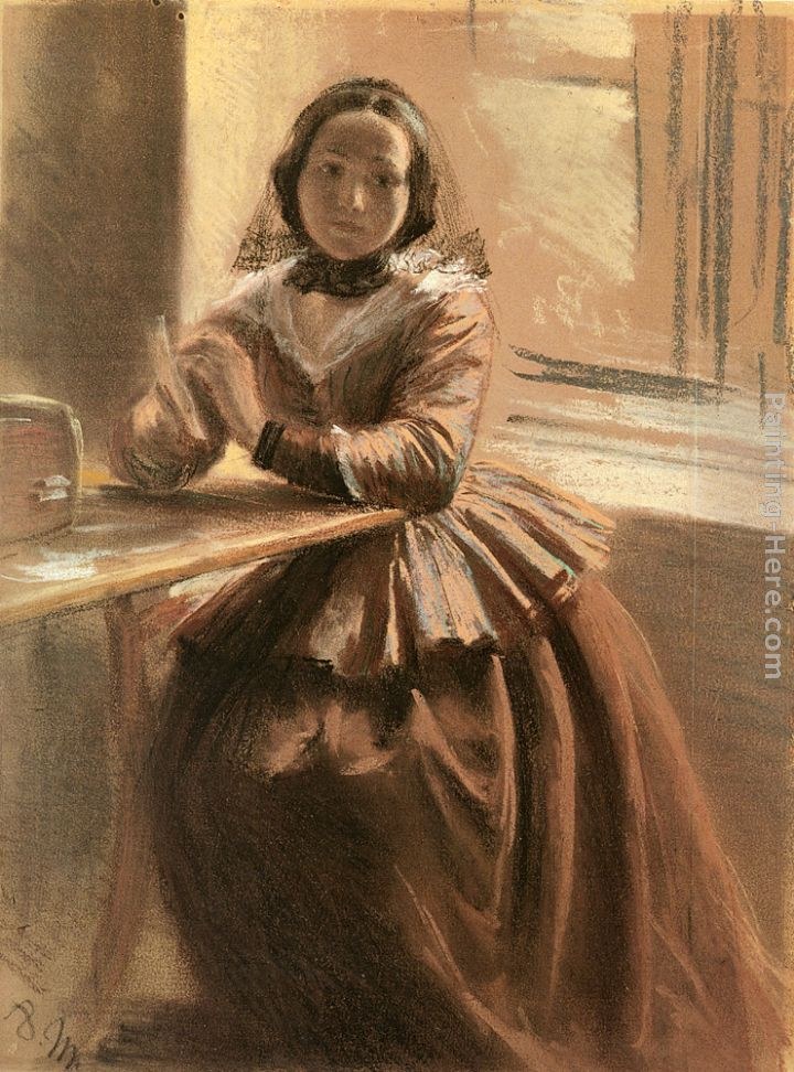 Adolph von Menzel Emilie, Die Schwester Menzels